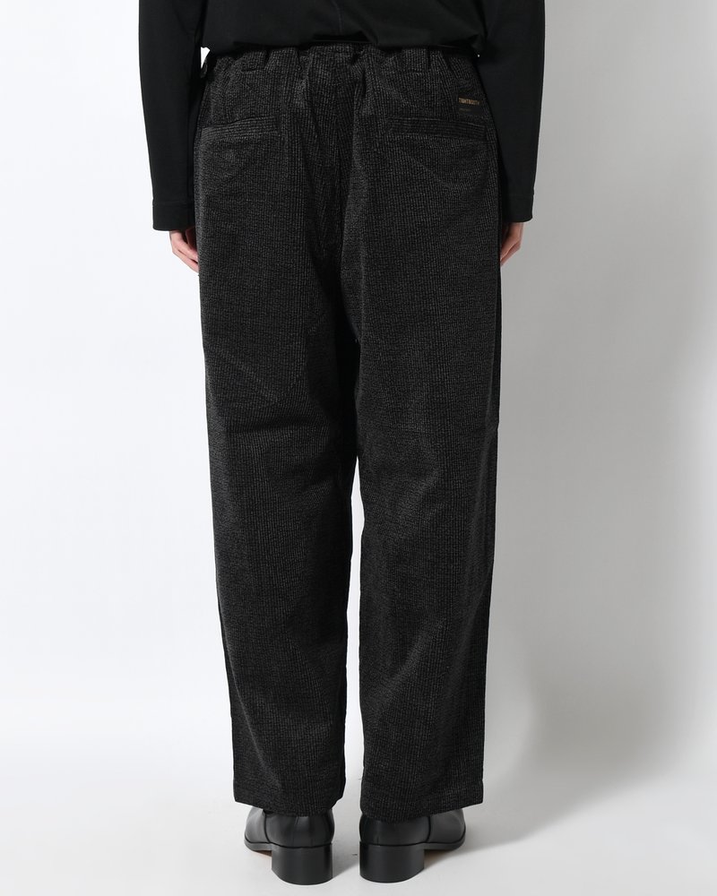 CORD BAGGY SLACKS -BLACK-
