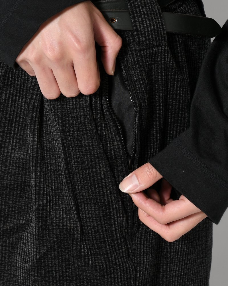 CORD BAGGY SLACKS -BLACK-