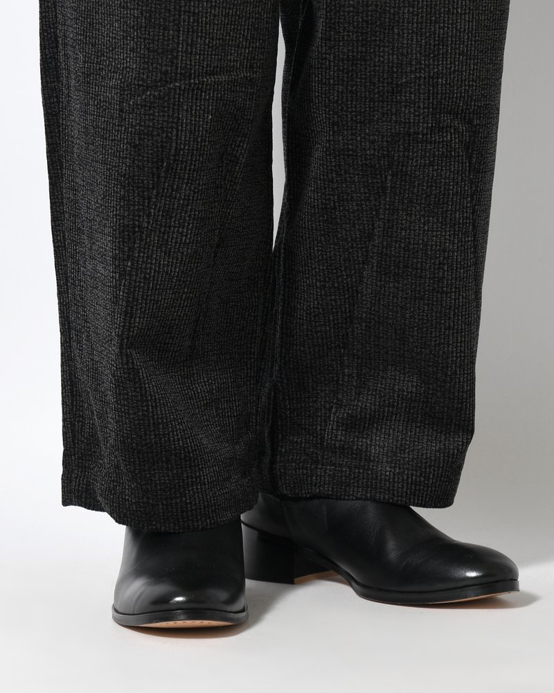 CORD BAGGY SLACKS -BLACK-