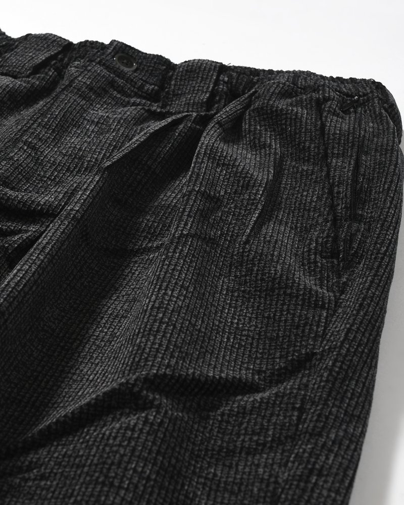 CORD BAGGY SLACKS -BLACK-