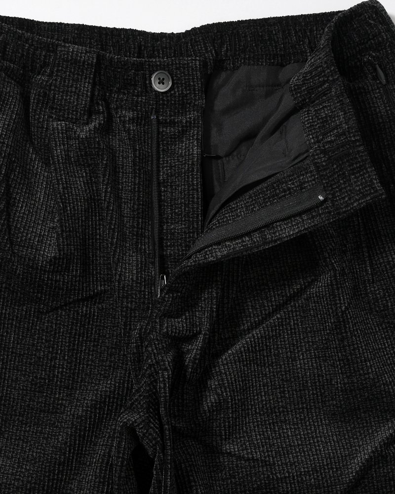 CORD BAGGY SLACKS -BLACK-