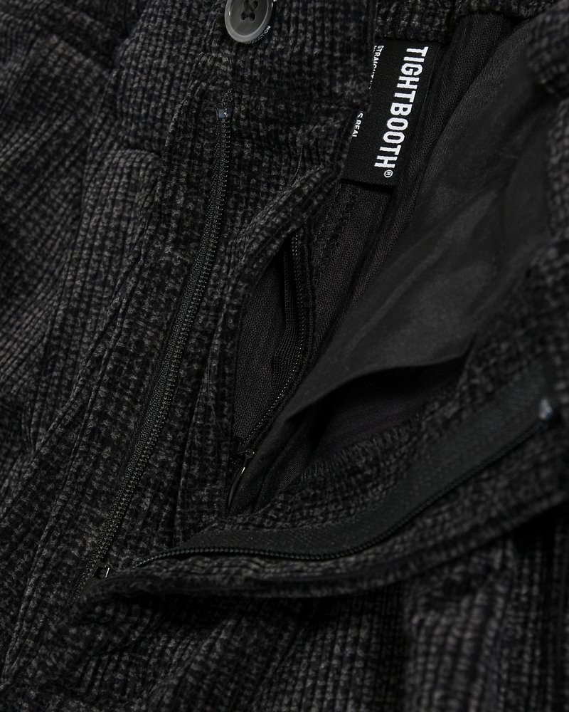 CORD BAGGY SLACKS -BLACK-