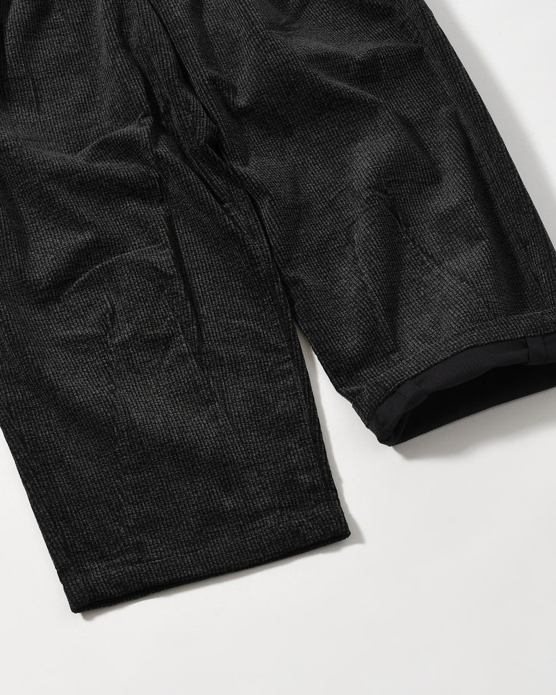 CORD BAGGY SLACKS -BLACK-