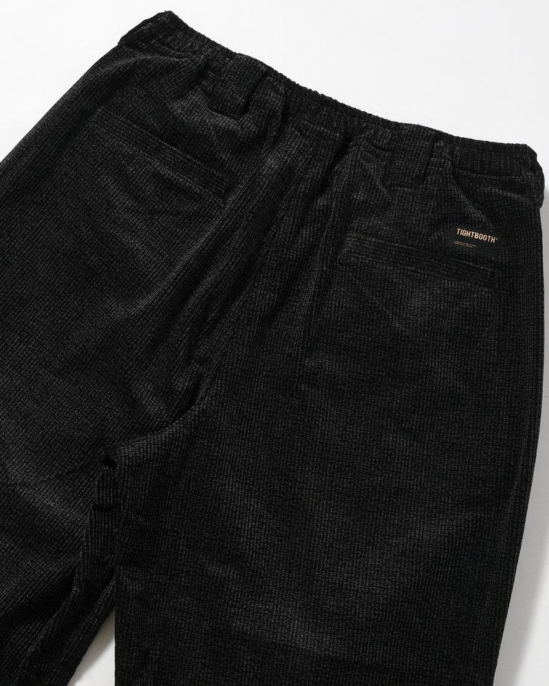 CORD BAGGY SLACKS -BLACK-