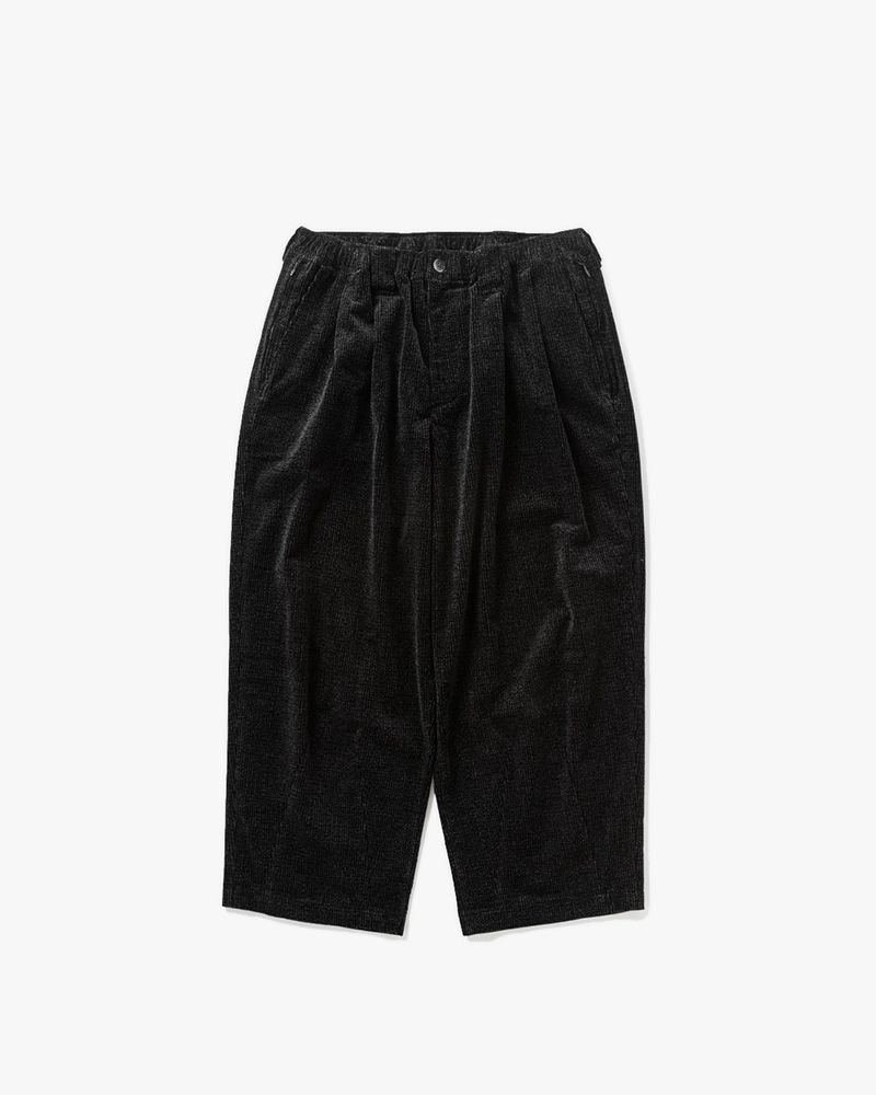 CORD BAGGY SLACKS -BLACK-