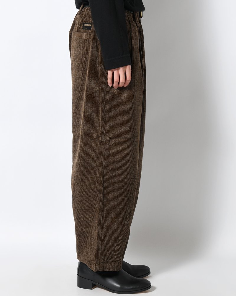 CORD BAGGY SLACKS -KHAKI-