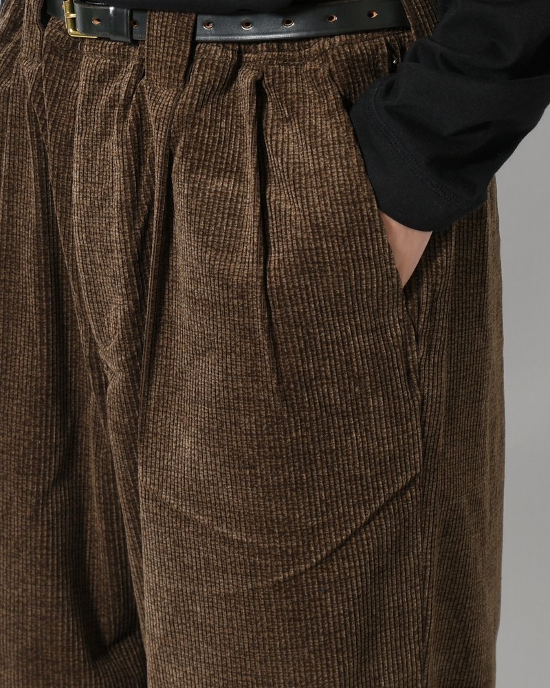 CORD BAGGY SLACKS -KHAKI-