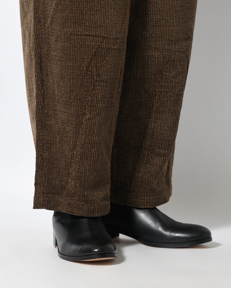 CORD BAGGY SLACKS -KHAKI-