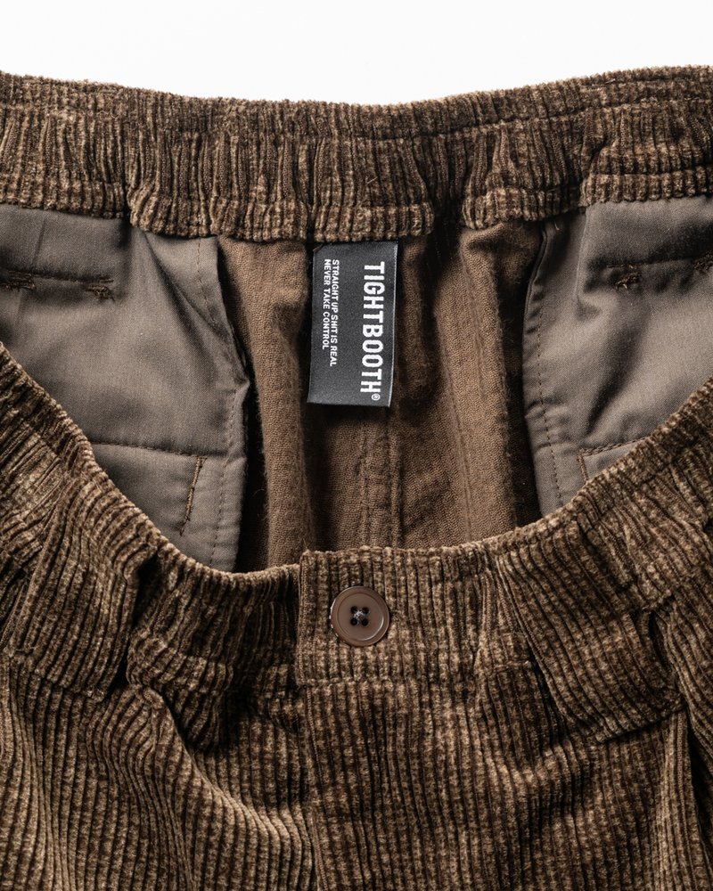 CORD BAGGY SLACKS -KHAKI-