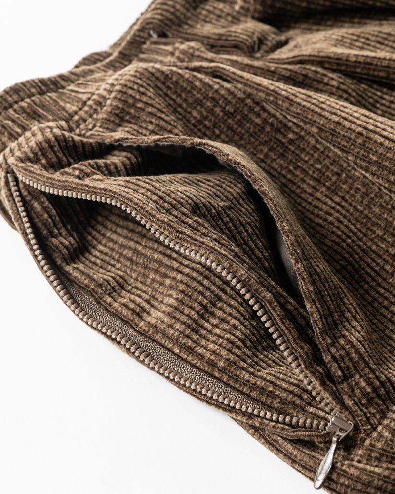 CORD BAGGY SLACKS -KHAKI-