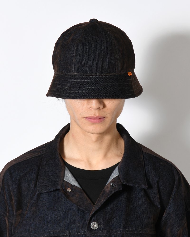 FLOCKY DENIM HAT -NAVY-