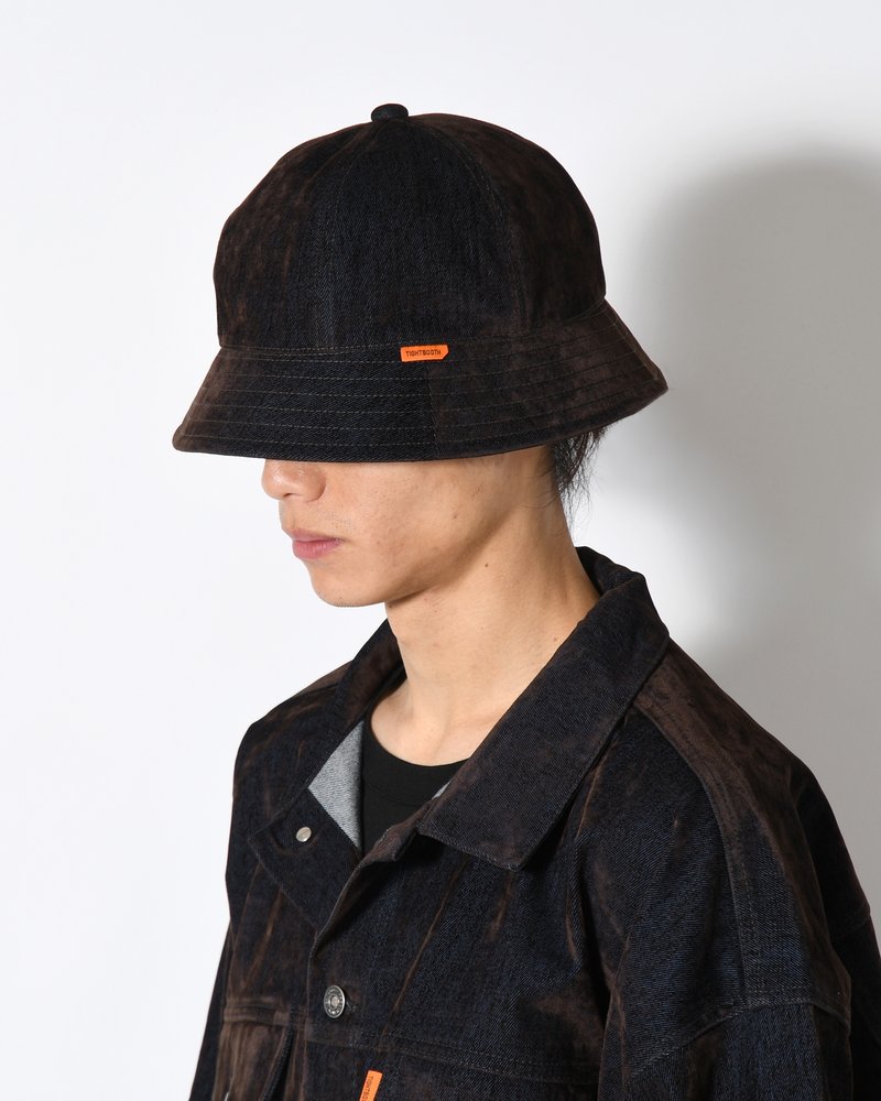 FLOCKY DENIM HAT -NAVY-