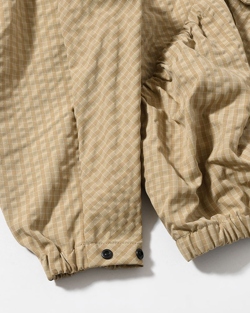 RIPPLE PLAID ANORAK -BEIGE-