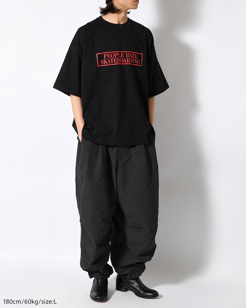 PEOPLE HATE SKATE S/S T-SHIRT -BLACK-