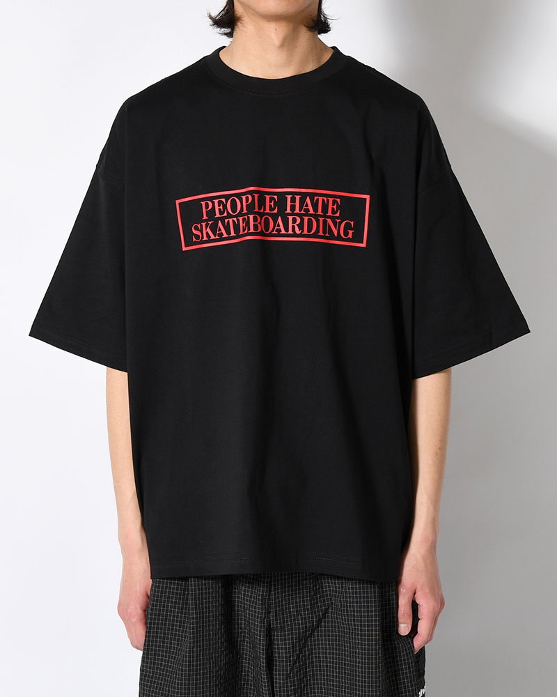 PEOPLE HATE SKATE S/S T-SHIRT -BLACK-