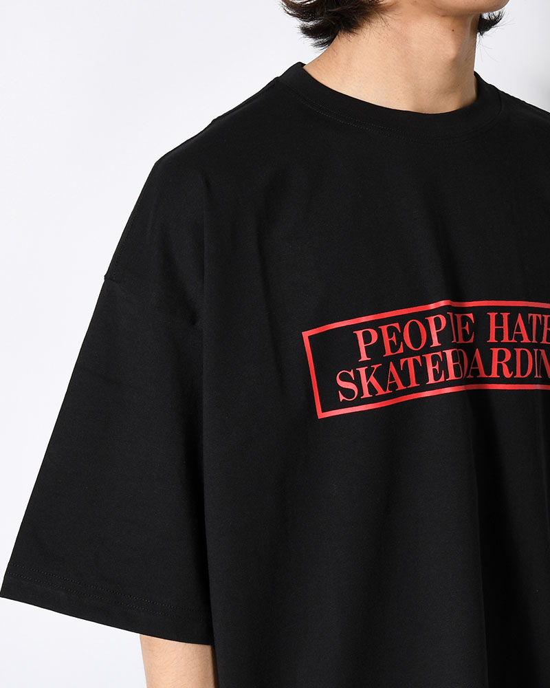 PEOPLE HATE SKATE S/S T-SHIRT -BLACK-