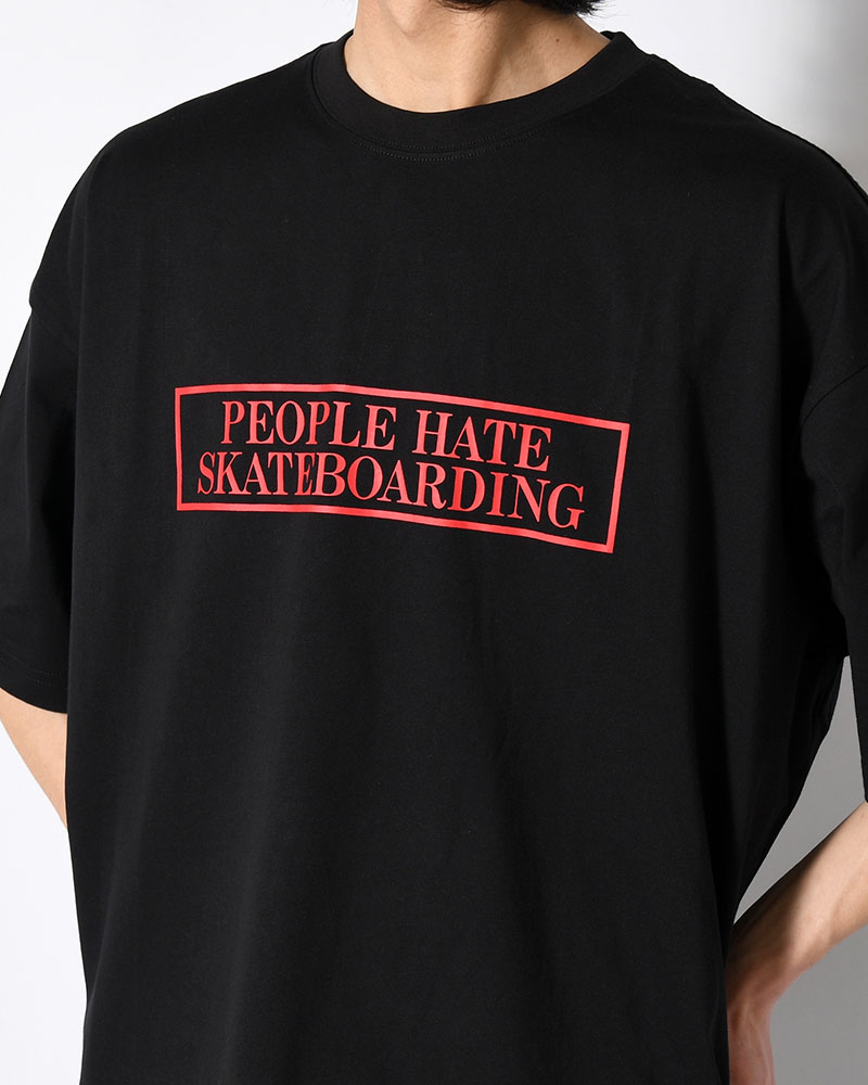 PEOPLE HATE SKATE S/S T-SHIRT -BLACK-