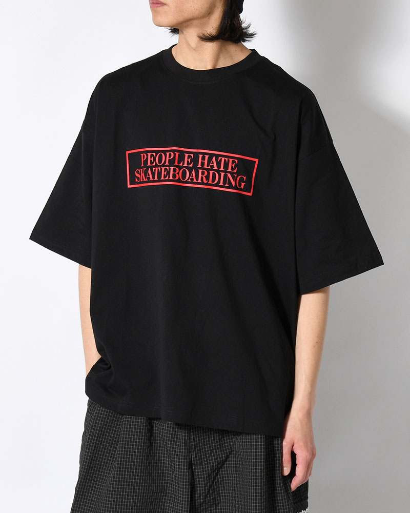 PEOPLE HATE SKATE S/S T-SHIRT -BLACK-