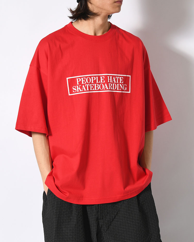 PEOPLE HATE SKATE S/S T-SHIRT -RED-