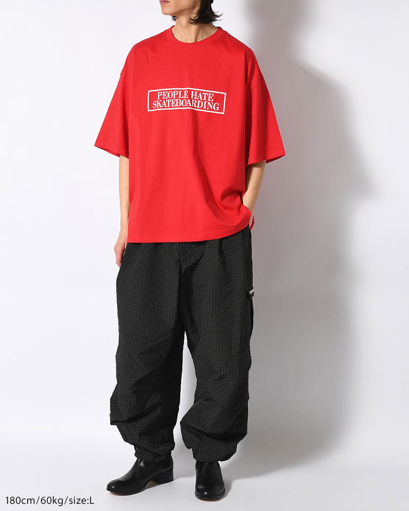 PEOPLE HATE SKATE S/S T-SHIRT -RED-
