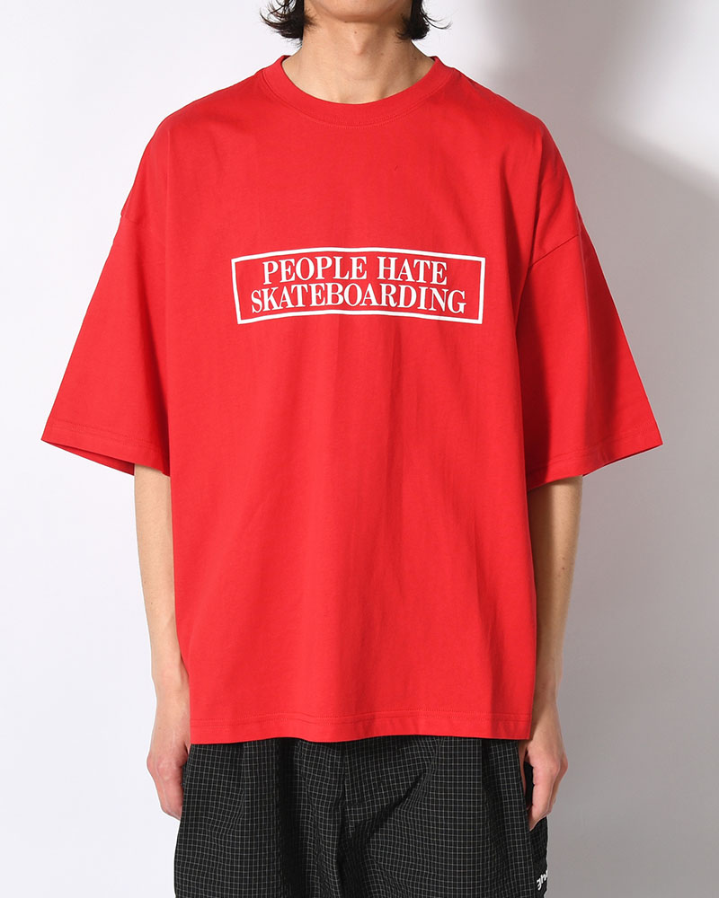PEOPLE HATE SKATE S/S T-SHIRT -RED-