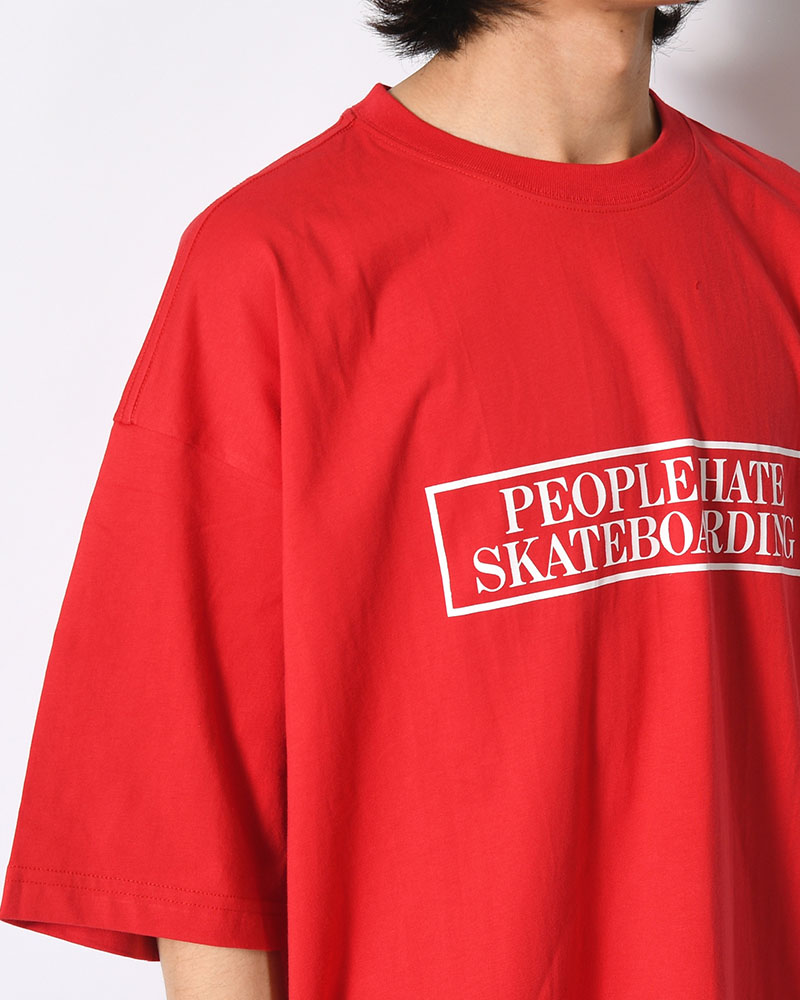 PEOPLE HATE SKATE S/S T-SHIRT -RED-