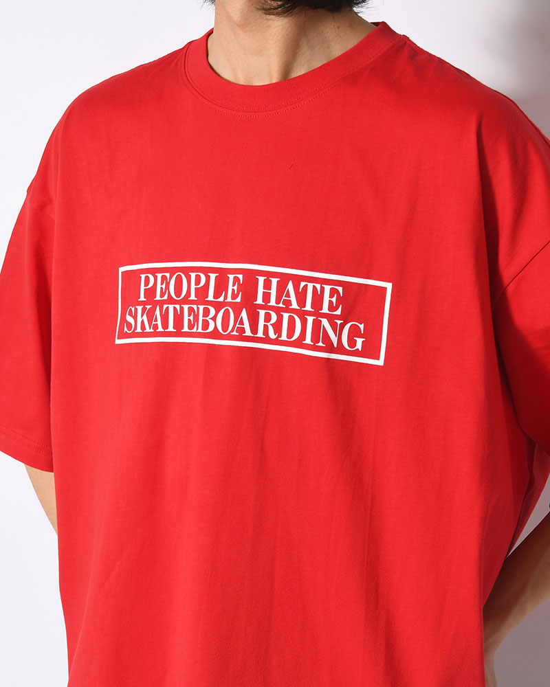 PEOPLE HATE SKATE S/S T-SHIRT -RED-