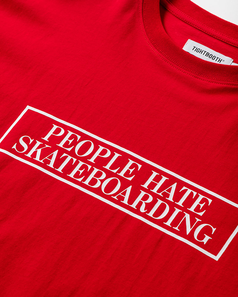 PEOPLE HATE SKATE S/S T-SHIRT -RED-