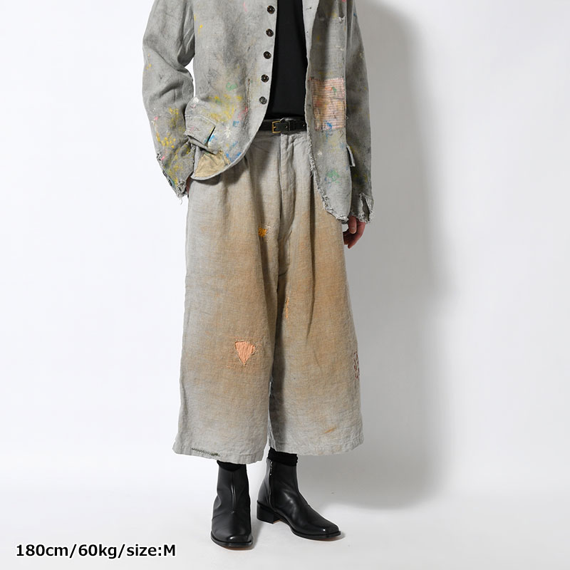 DESTROYED REBEL WEIRD LENGTH SHORTS -GRAY-