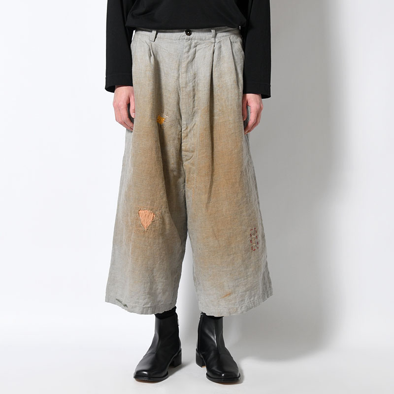 DESTROYED REBEL WEIRD LENGTH SHORTS -GRAY-