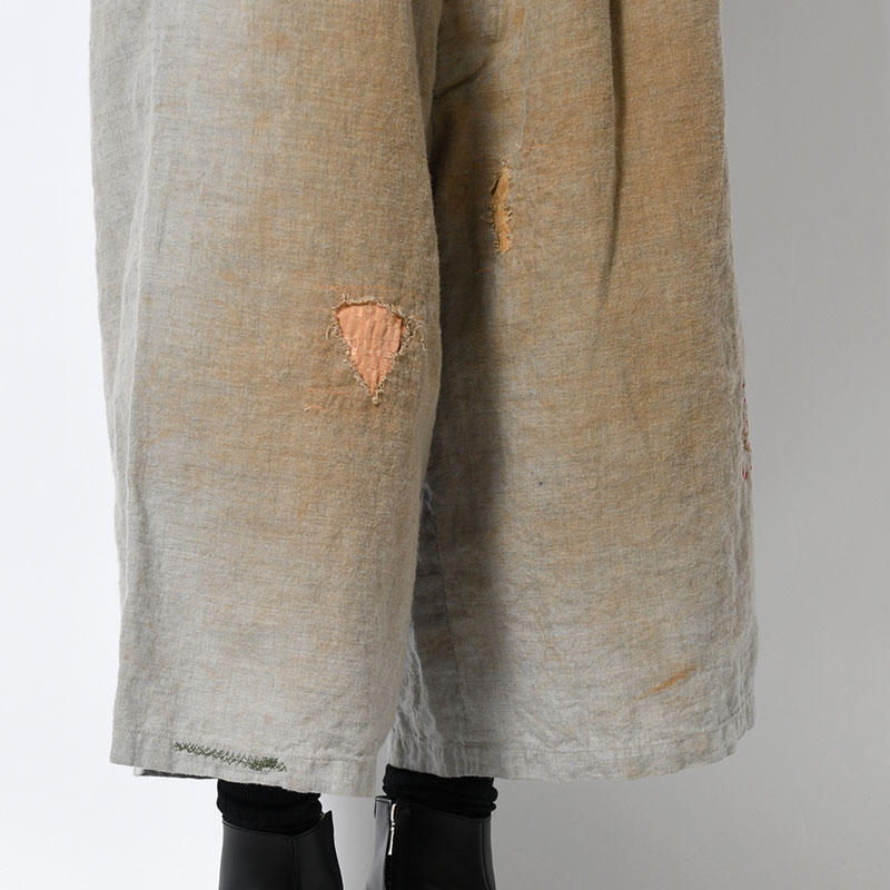 DESTROYED REBEL WEIRD LENGTH SHORTS -GRAY-