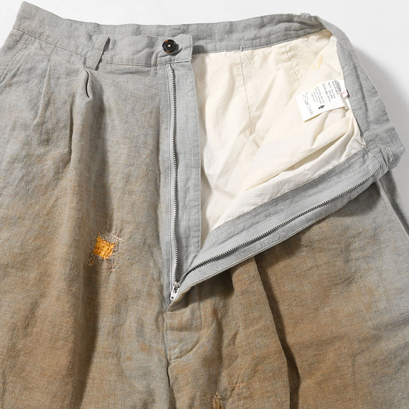 DESTROYED REBEL WEIRD LENGTH SHORTS -GRAY-