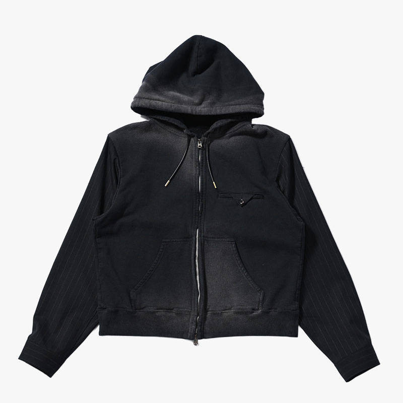 Combination Zip Hoodie -2.COLOR-(BLACK)
