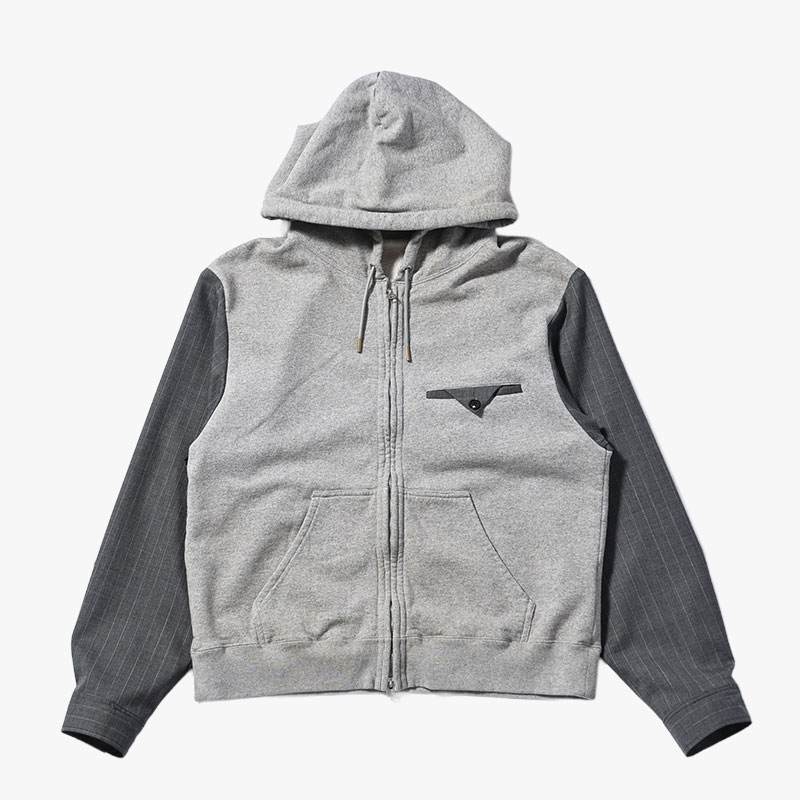 Combination Zip Hoodie -2.COLOR-(GREY)