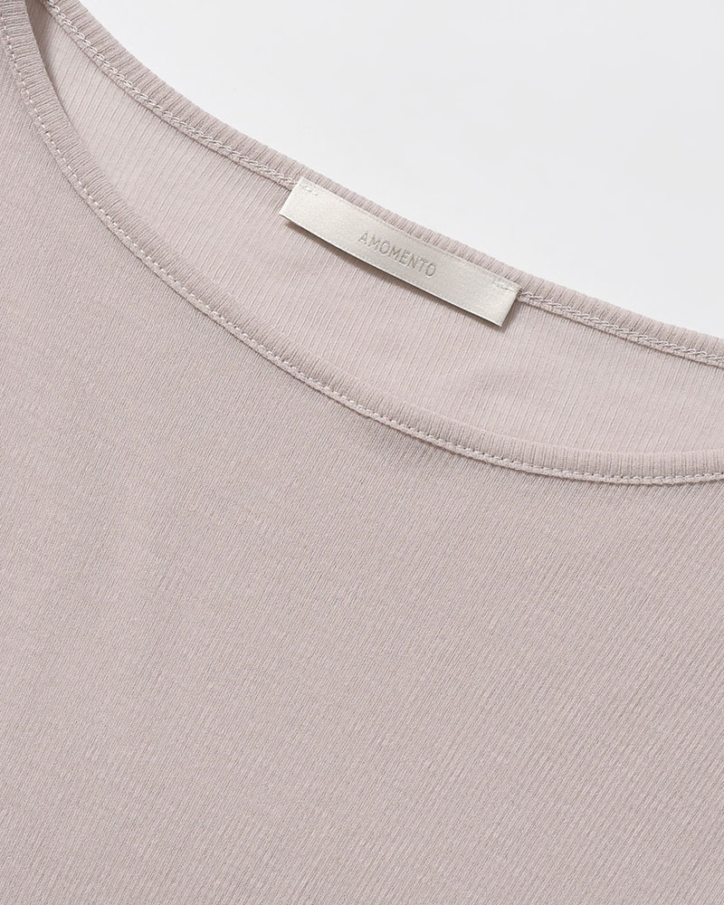 ROUND T-SHIRT (Women) -BEIGE-