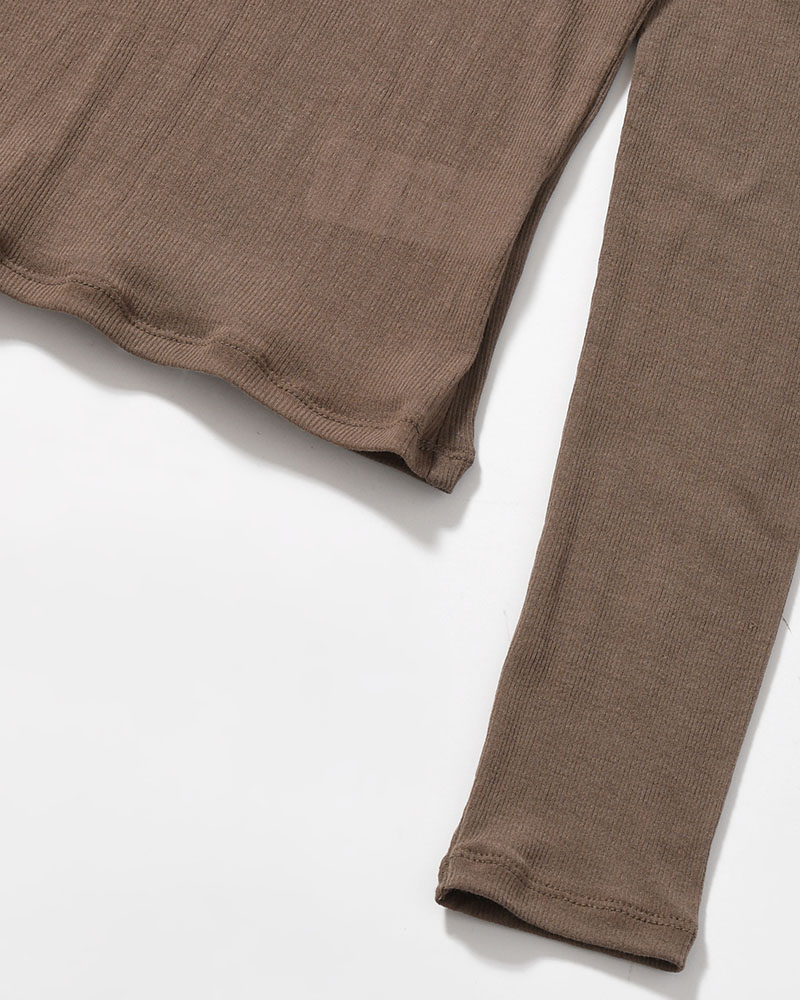 ROUND T-SHIRT (Women) -BROWN-