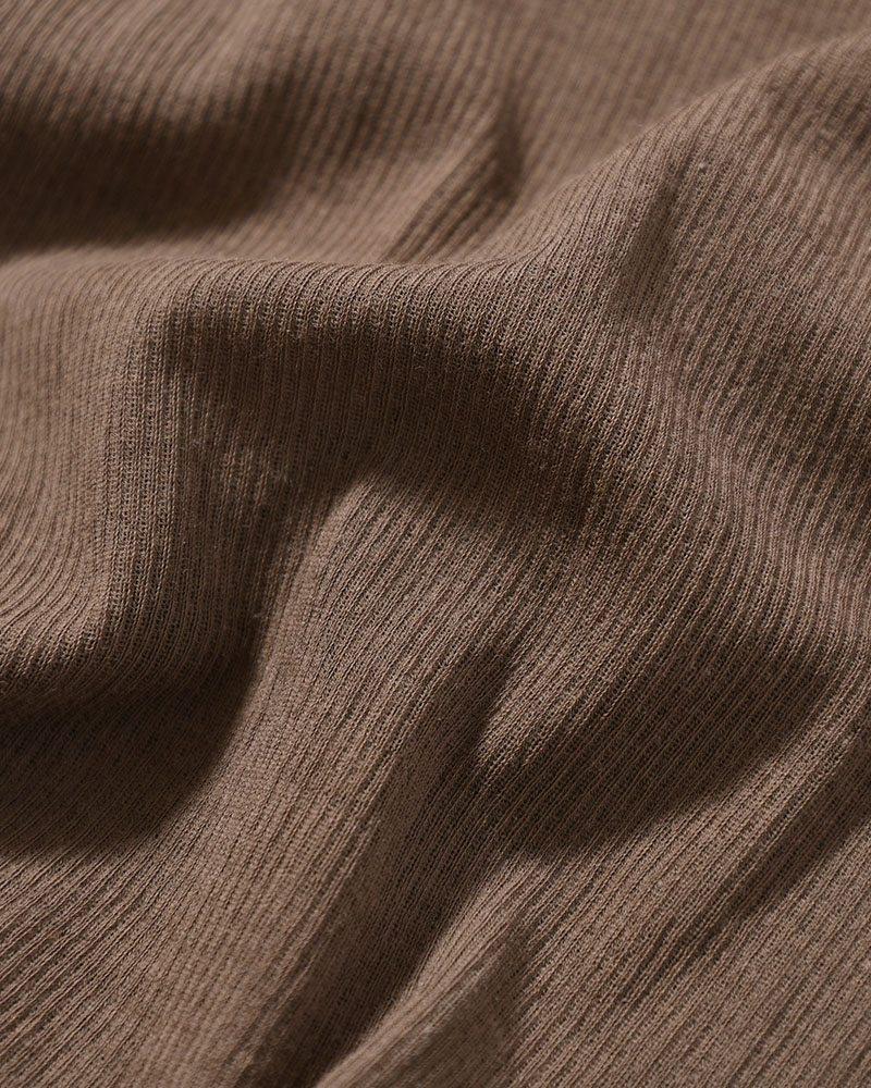 ROUND T-SHIRT (Women) -BROWN-