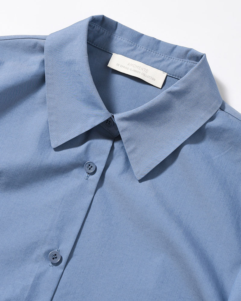 SLIM SHIRT (Women) -BLUE-