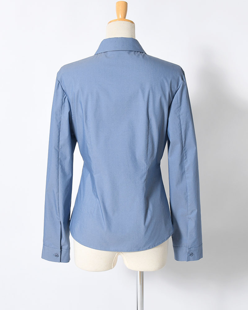 SLIM SHIRT (Women) -BLUE-