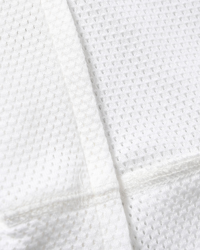COTTON MESH HOODIE -WHITE-