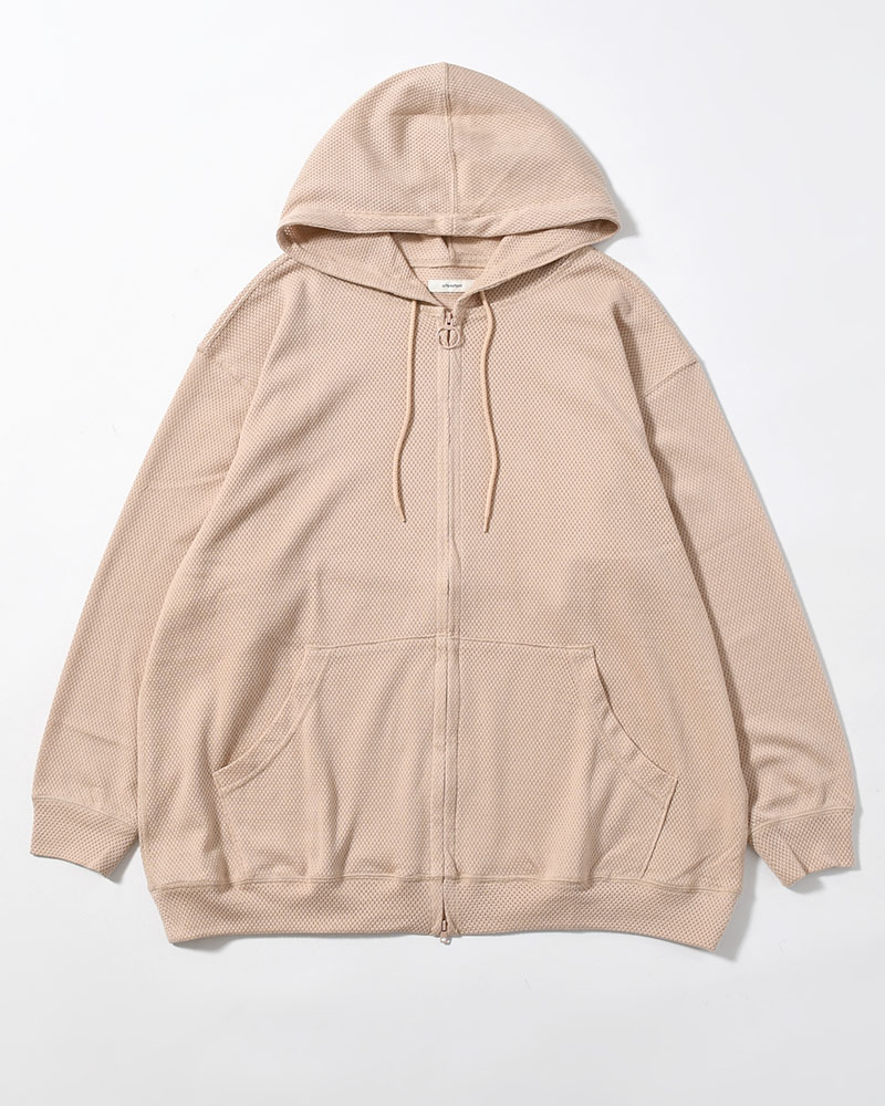 COTTON MESH HOODIE -BEIGE-