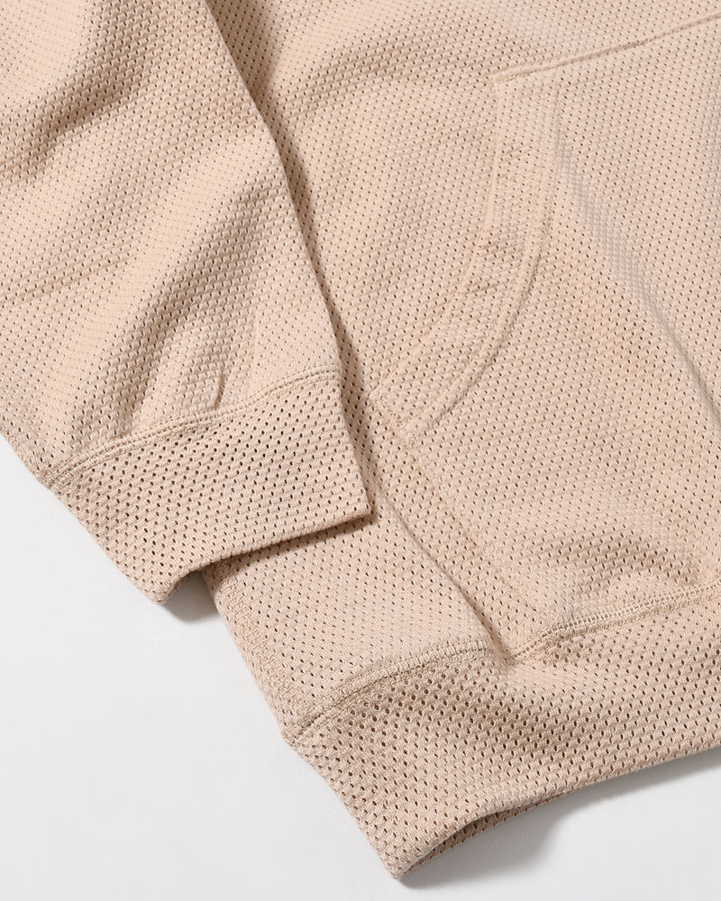COTTON MESH HOODIE -BEIGE-