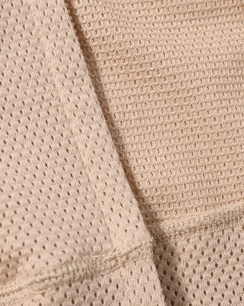 COTTON MESH HOODIE -BEIGE-