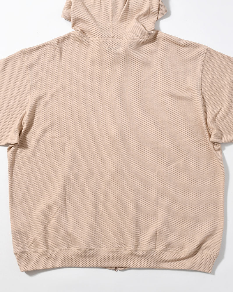 COTTON MESH HOODIE -BEIGE-