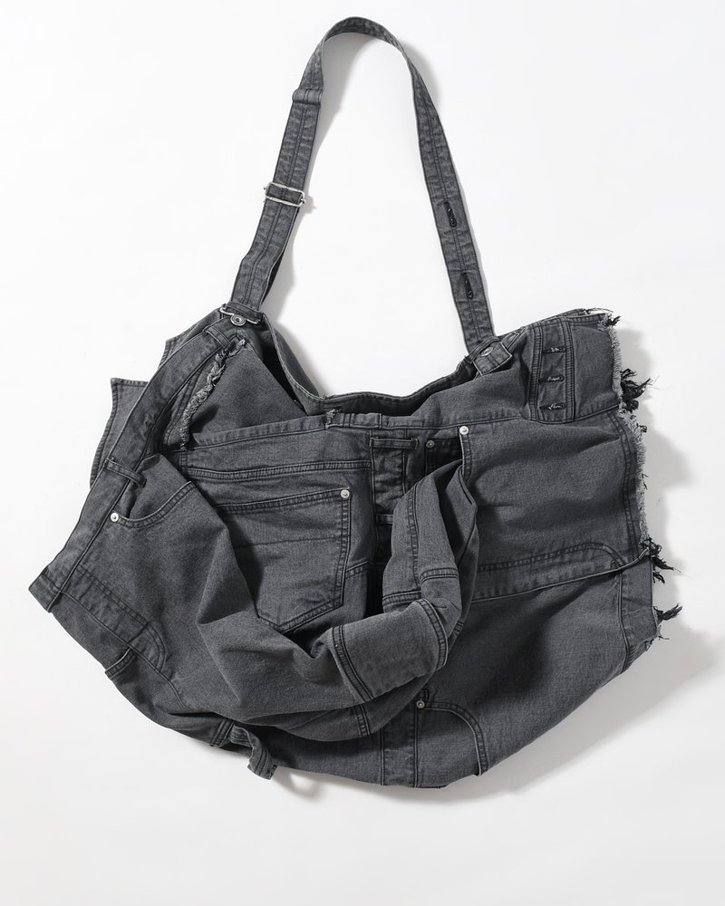 PUZZLE DENIM JACKET -BLACK FADE-
