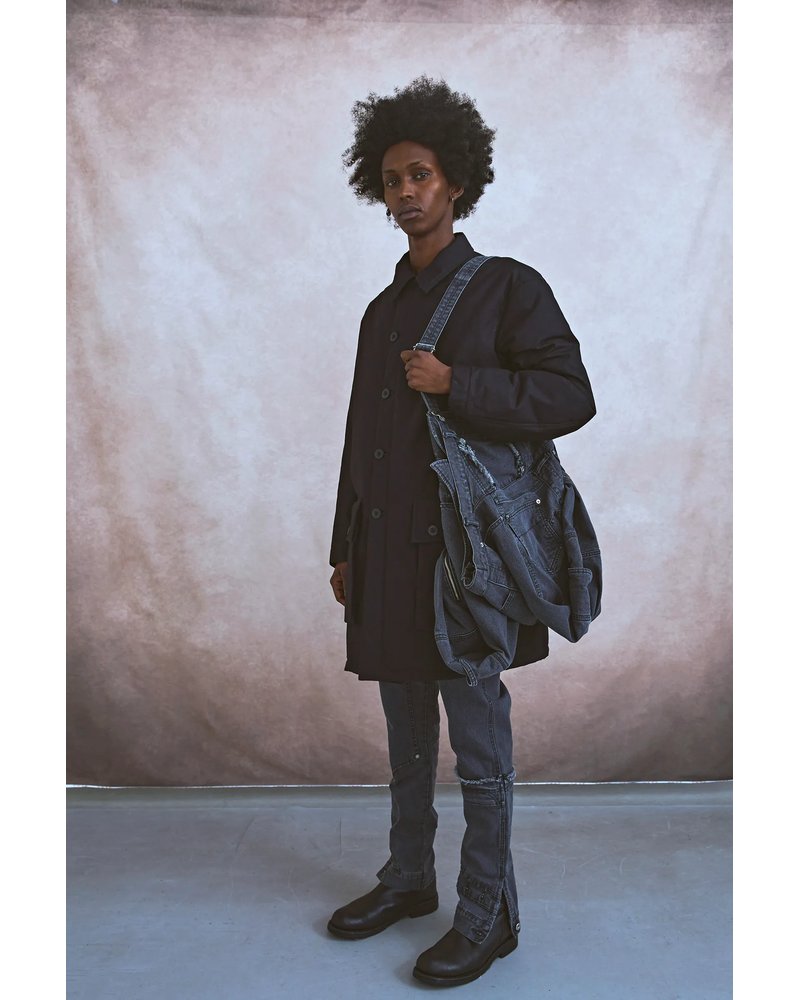 PUZZLE DENIM JACKET -BLACK FADE-