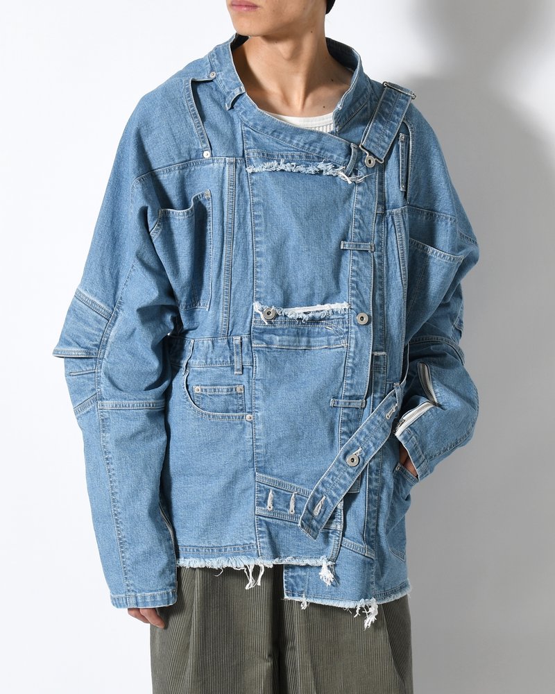 PUZZLE DENIM JACKET -INDIGO FADE-