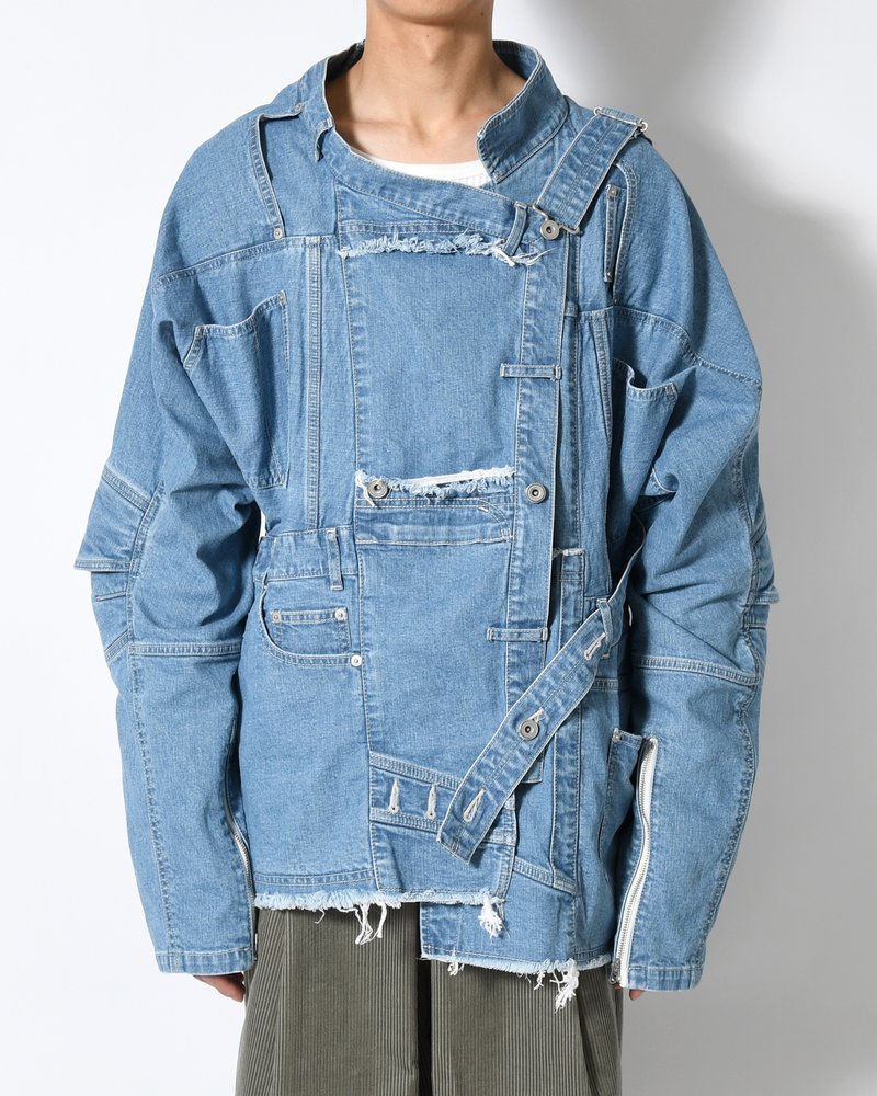 PUZZLE DENIM JACKET -INDIGO FADE-
