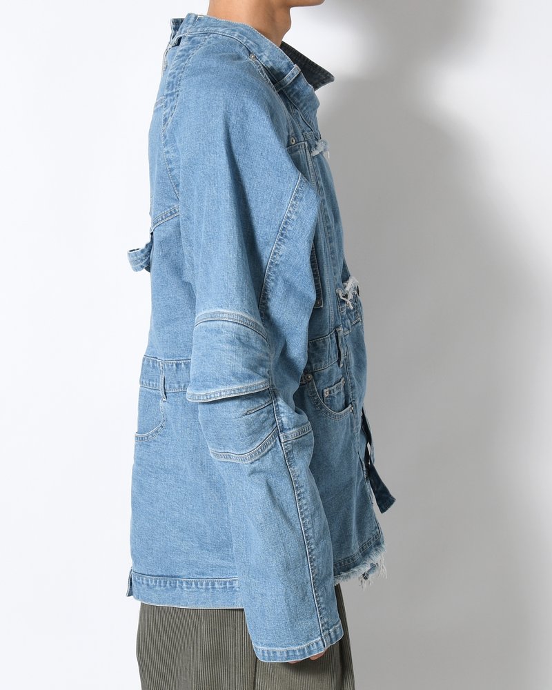 PUZZLE DENIM JACKET -INDIGO FADE-