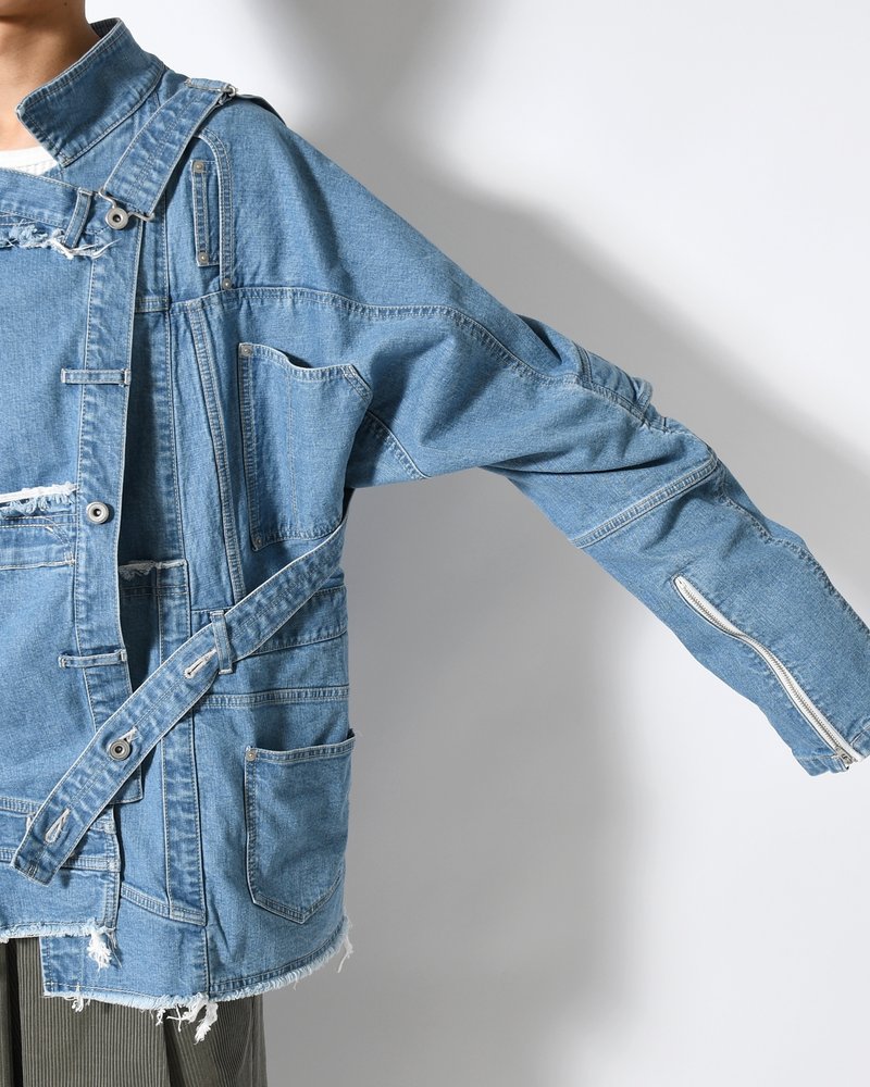 PUZZLE DENIM JACKET -INDIGO FADE-